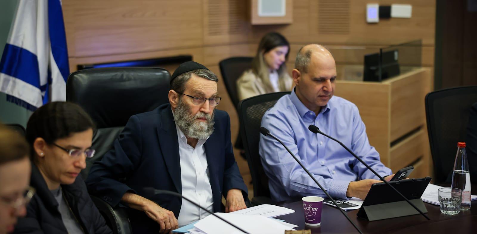 הדיון על מיסוי רווחי הבנקים בוועדת הכספים, היום (ג') / צילום: נועם מושקוביץ, דוברות הכנסת