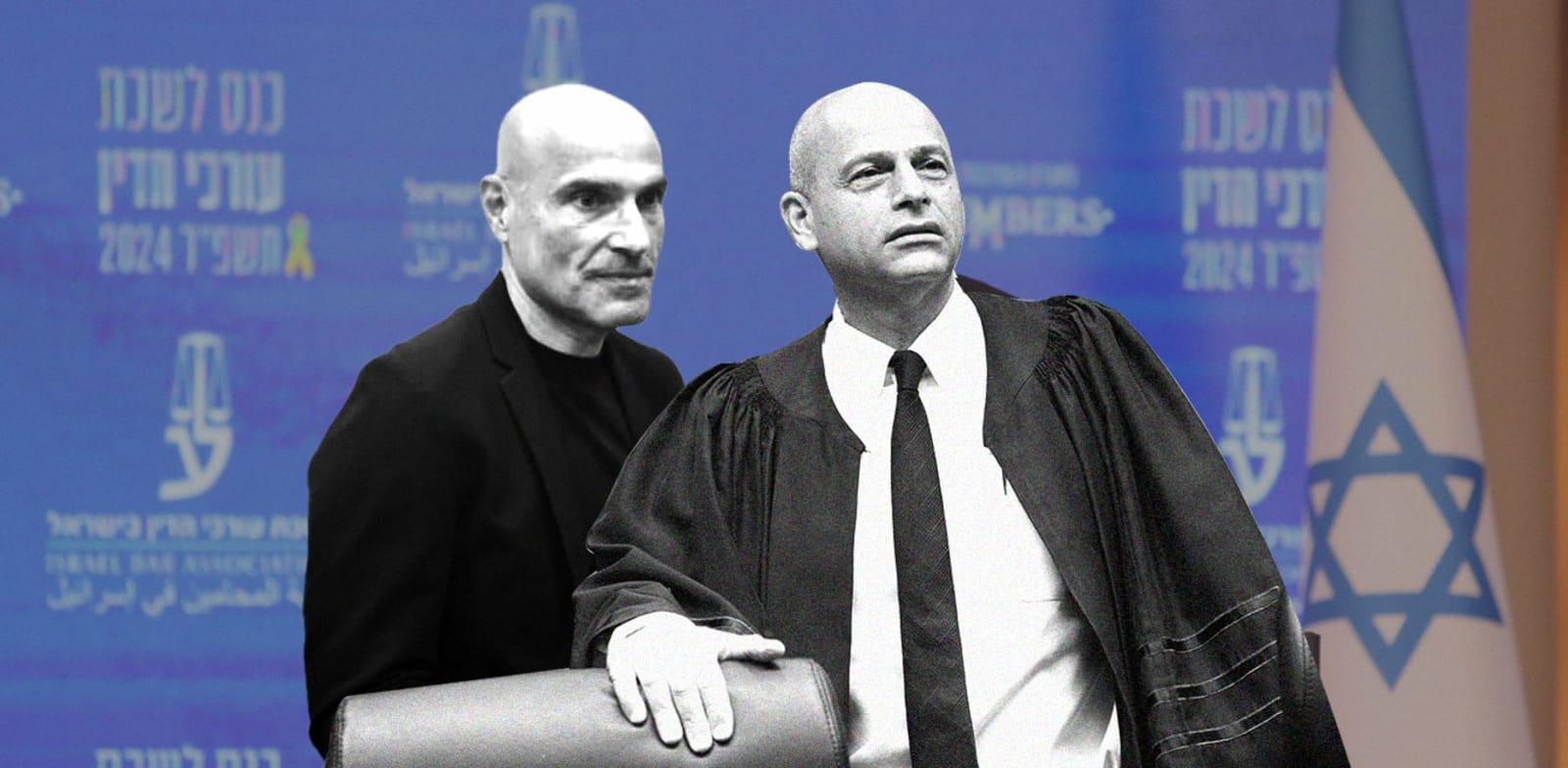 השופט בדימוס איתן אורנשטיין ועו''ד אפי נוה / צילום: שלומי יוסף, עיבוד: טלי בוגדנובסקי