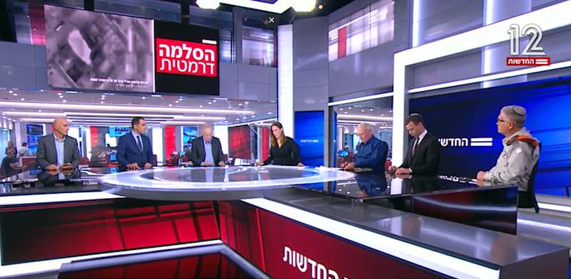 אולפן המהדורה המרכזית של חדשות 12 / צילום: חדשות 12