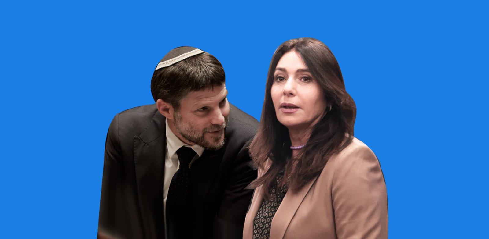  צילום: תחבורה מירי רגב ושר האוצר בצלאל סמוטריץ' / צילומים: עמית שאבי (ידיעות אחרונות), דוברות הכנסת