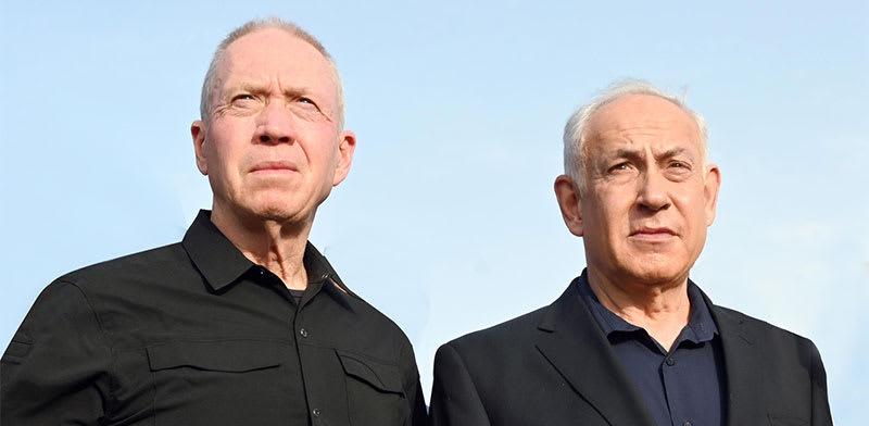 בנימין נתניהו ויואב גלנט / צילום: חיים צח - לע''מ