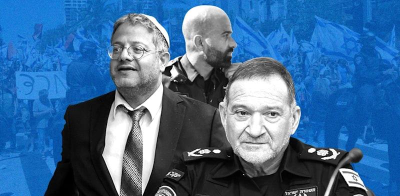  צילום: 'ל לשעבר קובי שבתאי, רפ''ק מאיר סויסה והשר איתמר בן גביר / צילומים: מארק ישראל סלם - ''ג'רוזלם פוסט'', רשתות חברתיות; עיבוד: טלי בוגדנובסקי