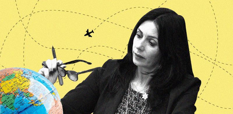 מירי רגב. נוסעת מתמידה / צילום: אוהד צוינברג (ידיעות אחרונות), אילוסטרציה: טלי בוגדנובסקי