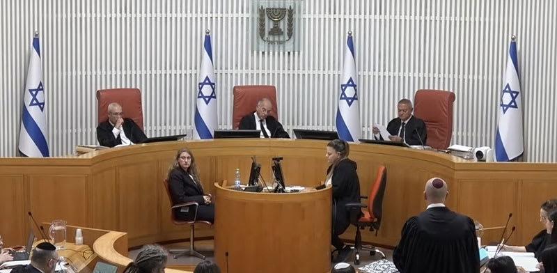 דיון בבג''ץ בנושא סבסוד מעונות היום לבני הישיבות החייבים בגיוס, לפני שבוע / צילום:  דוברות הרשות השופטת