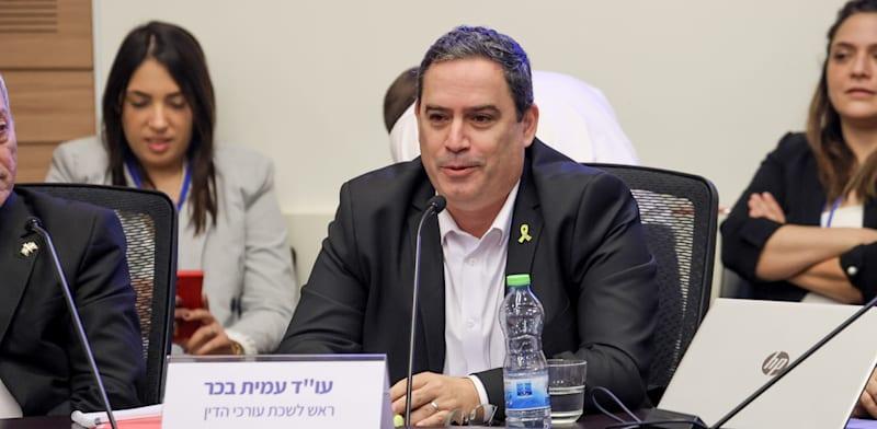 עו''ד עמית בכר בדיון בוועדת החוקה בנושא תקציב לשכת עורכי הדין, היום / צילום: דני שם-טוב, דוברות הכנסת