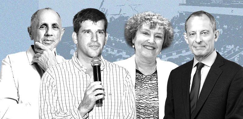 יוג'ין קנדל, קרנית פלוג, מייקל אייזנברג, רם בלינקוב / צילום: ניקי וסטהפל, המכון הישראלי לדמוקרטיה, איל יצהר