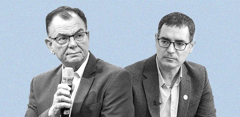 משה בר סימן טוב ופרופ' ציון חגי / צילום: כדיה לוי, יוסי כהן