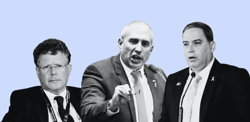 ראש לשכת עורכי הדין עמית בכר, ח''כ חנוך מילביצקי ונשיא בית המשפט העליון יצחק עמית / צילום: דוברות לשכת עורכי הדין, נועם מושקוביץ' - דוברות הכנסת, כדיה לוי