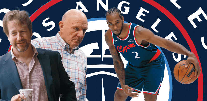 מלמעלה: קוואי לנארד, באלמר וסנברג. הכוכב, הבעלים והספונסר בעסקה / צילום: AP - David Zalubowski, Eric Thayer