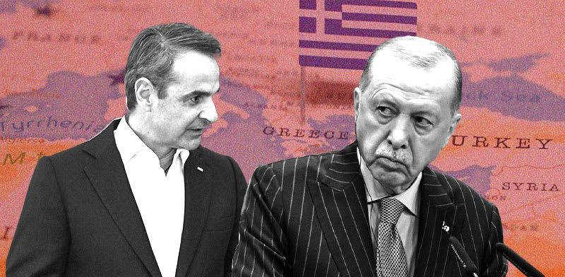  צילום: טאיפ ארדואן, נשיא טורקיה; קיריאקוס מיצוטאקיס, ראש ממשלת יוון / צילומים: AP-Khalil Hamra, קובי גדעון-לע''מ