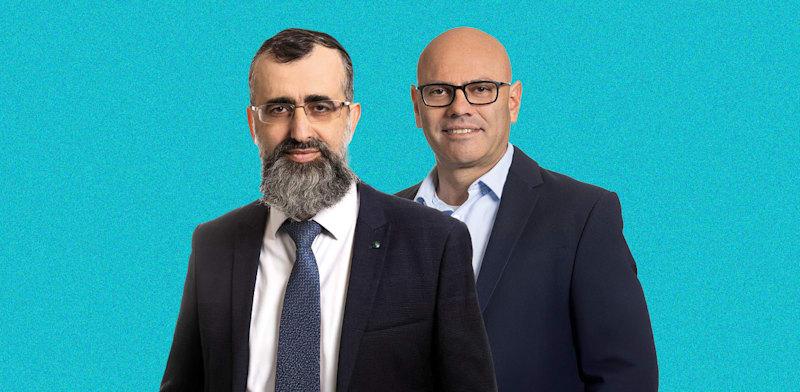 מנכ''ל מִינהל התכנון רפי אלמליח ויו''ר מטה התכנון הרב נתן אלנתן / צילום: רז רוגובסקי