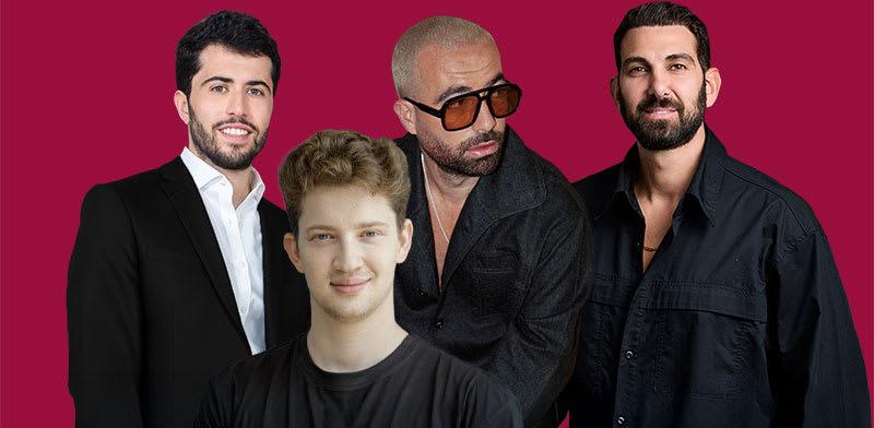 מאור מלול, עומר אדם ונסים גאון, אלון יריב / צילום: עידן כהן, שי פרנקו, פרטי מאור מלול, עומר אדם ונסים גאון, אלון יריב / צילום: עידן כהן, שי פרנקו, פרטי