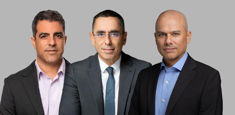 ידין ענתבי, הפועלים; אבי לוי, דיסקונט; אלי כהן, הבינלאומי / צילום: ענבל מרמרי, רמי זרנגר, אייל טואג