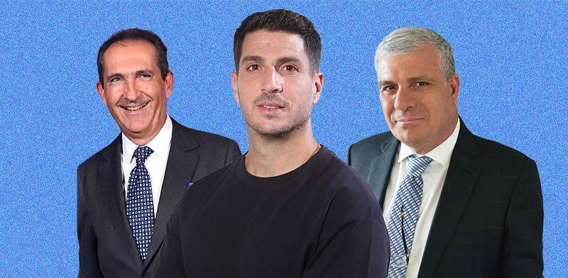 אבי לוי, יו''ר דלק ישראל; ויקטור וקרט, מנכ''ל לאומי פרטנרס; ופטריק דרהי, בעלי הוט מובייל / צילום: Studio Alterego, יח''צ, סטודיו דינו