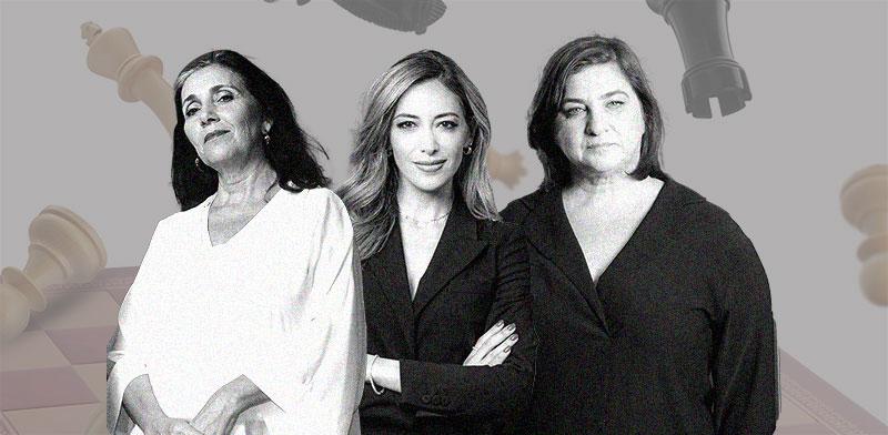  צילום: ן עובדיה (רלוונט), מירי מיכאלי (i24news) ויוליה שמאלוב־ברקוביץ' (חדשות 13) / צילומים: כפיר זיו, יורי סקוירסקי ואיל יצהר; עיצוב: טלי בוגדנובסקי