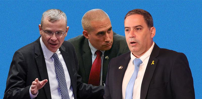 עו''ד עמית בכר, ח''כ חנוך מילביצקי ושר המשפטים יריב לוין / צילום: דוברות לשכת עורכי הדין ונועם מושקוביץ' - דוברות הכנסת