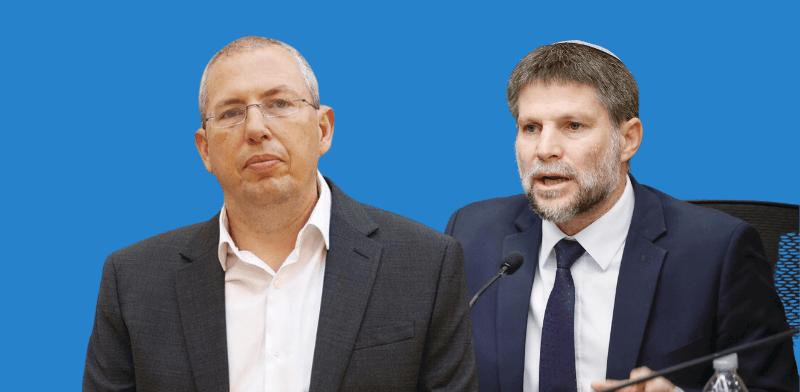 בצלאל סמוטריץ', שר האוצר ושי אהרונוביץ', מנהל רשות המסים / צילום: נועם מושקוביץ - דוברות הכנסת, יוסי זמיר