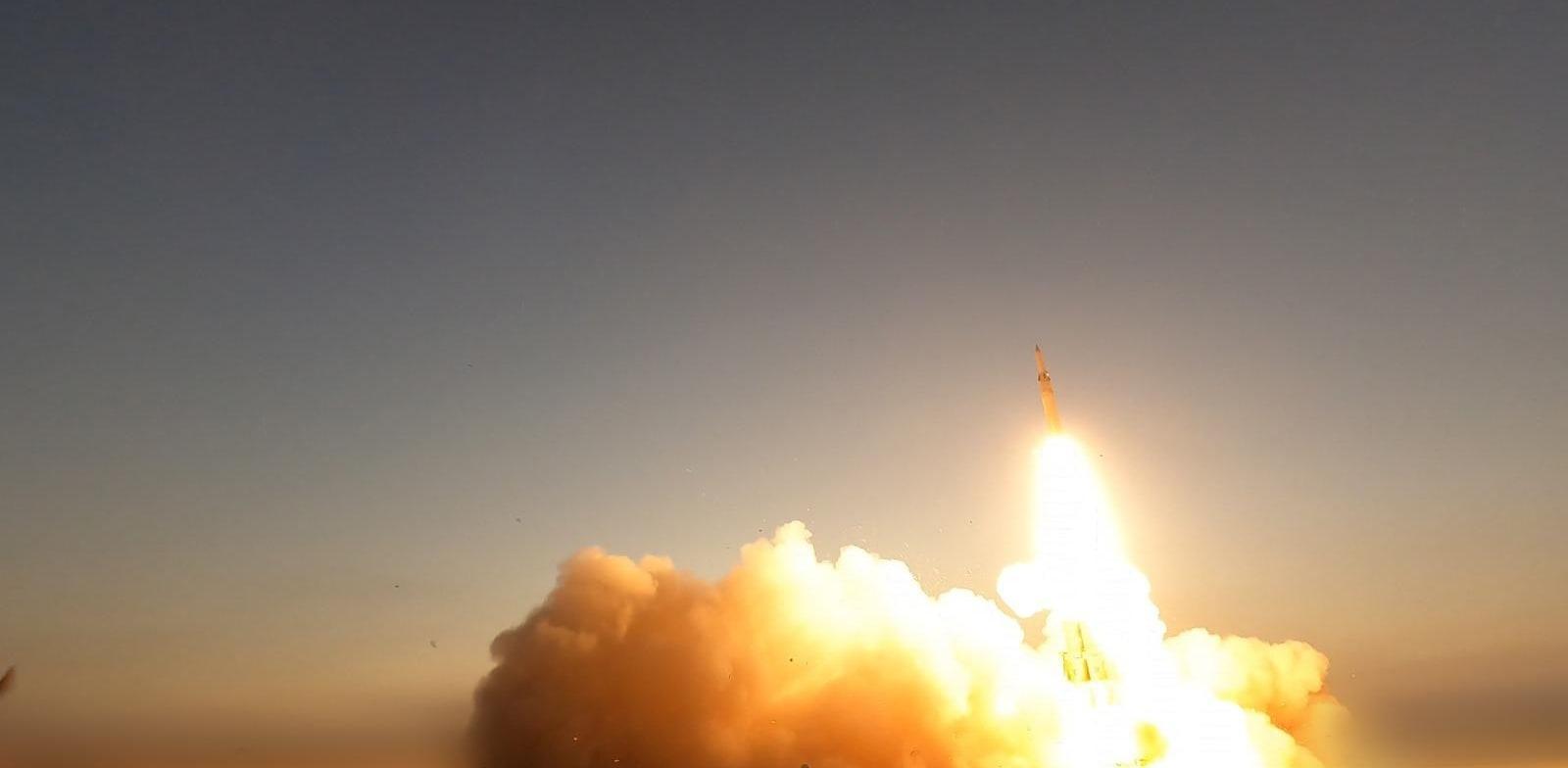 שיגור מיירט ה"חץ" במהלך המלחמה / צילום: דוברות משרד הביטחון שיגור מיירט ה"חץ" במהלך המלחמה / צילום: דוברות משרד הביטחון