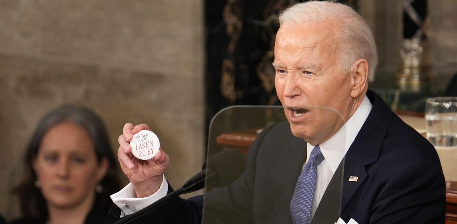 נשיא ארה''ב ג'ו ביידן בנאום על מצב הברית / צילום: Reuters, USA TODAY NETWORK נשיא ארה''ב ג'ו ביידן בנאום על מצב הברית / צילום: Reuters, USA TODAY NETWORK