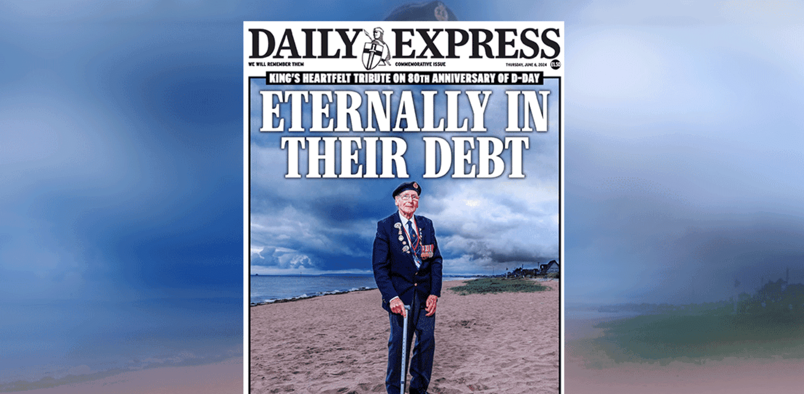 ״אנחנו אסירי תודה להם״, מכריז הצהובון הלונדוני ביום האזכרה בנורמנדיה. האומנם? / צילום: גזיר עיתון ״אנחנו אסירי תודה להם״, מכריז הצהובון הלונדוני ביום האזכרה בנורמנדיה. האומנם? / צילום: גזיר עיתון