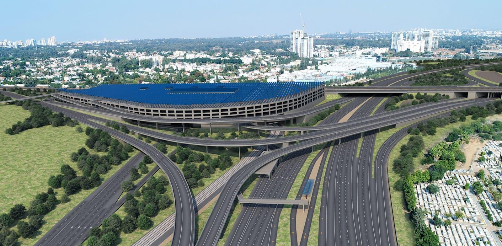 צילום: ן המתוכנן במחלף מורשה / הדמיה: ארקאפקט עדי בואנו, באדיבות נתיבי איילון צילום: ן המתוכנן במחלף מורשה / הדמיה: ארקאפקט עדי בואנו, באדיבות נתיבי איילון