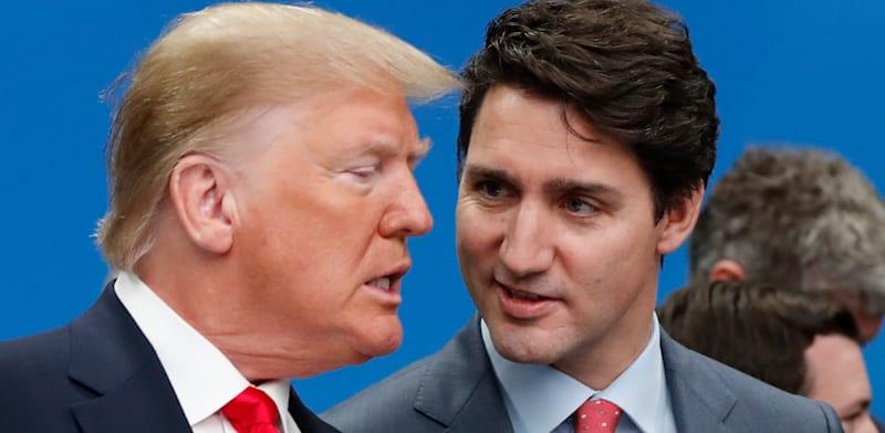 ראש ממשלת קנדה, ג'סטין טרודו, ונשיא ארה''ב, דונלד טראמפ / צילום: ap, Frank Augstein ראש ממשלת קנדה, ג'סטין טרודו, ונשיא ארה''ב, דונלד טראמפ / צילום: ap, Frank Augstein