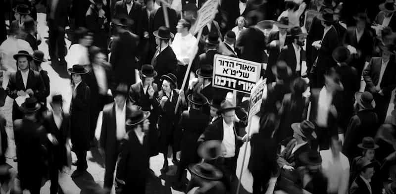הפגנת חרדים / צילום: ap, Maya Hitij הפגנת חרדים / צילום: ap, Maya Hitij