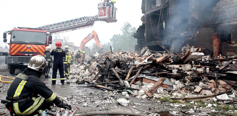 בית בקייב, אוקראינה, שנהרס בתקיפה רוסית בתחילת השבוע / צילום: Reuters, Volodymyr Tarasov בית בקייב, אוקראינה, שנהרס בתקיפה רוסית בתחילת השבוע / צילום: Reuters, Volodymyr Tarasov