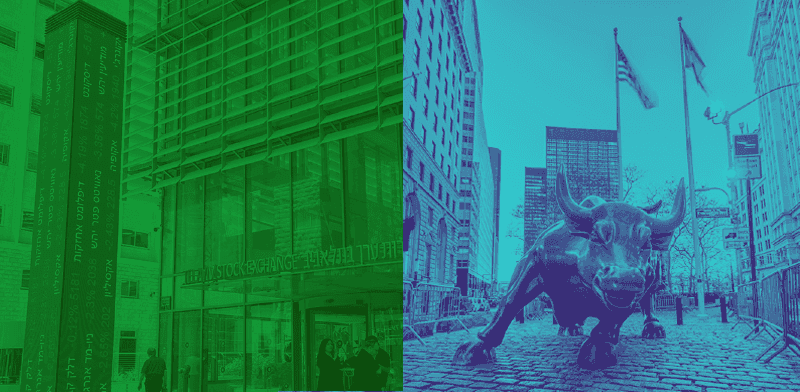 הבורסות של וול סטריט והבורסה בתל אביב / צילום: Shutterstock הבורסות של וול סטריט והבורסה בתל אביב / צילום: Shutterstock