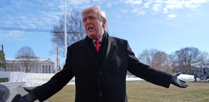 נשיא ארה''ב דונלד טראמפ משוחח עם עיתונאים / צילום: ap, Evan Vucci נשיא ארה''ב דונלד טראמפ משוחח עם עיתונאים / צילום: ap, Evan Vucci