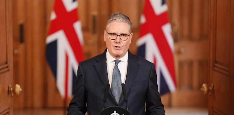 קיר סטארמר בהצהרתו על המצב במזרח התיכון / צילום: ap, Jonathan Brady קיר סטארמר בהצהרתו על המצב במזרח התיכון / צילום: ap, Jonathan Brady